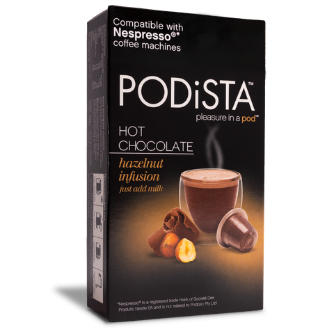 PODISTA CHOCOLATE HAZELNUT NESPRESSO* CAPSULES  (10 CAPS PER BOX)