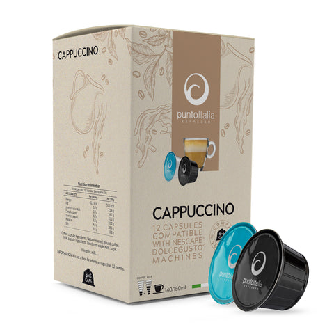 PUNTO ITALIA ESPRESSO CAPPUCCINO NESCAFE® DOLCE GUSTO COFFEE CAPSULES (12 CAPS PER BOX)