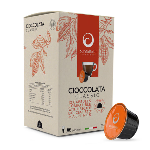 PUNTO ITALIA ESPRESSO CIOCCOLATA CLASSIC NESCAFE® DOLCE GUSTO CHOCOLATE CAPSULES (12 CAPS PER BOX)