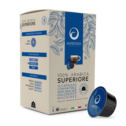 PUNTO ITALIA ESPRESSO SUPERIORE NESCAFE® DOLCE GUSTO COFFEE CAPSULES (12 CAPS PER BOX) - Singapore Coffee Service