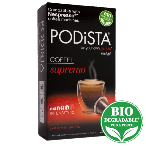 PODISTA SUPREMO NESPRESSO* COFFEE CAPSULES (10 CAPS PER BOX) - Singapore Coffee Service